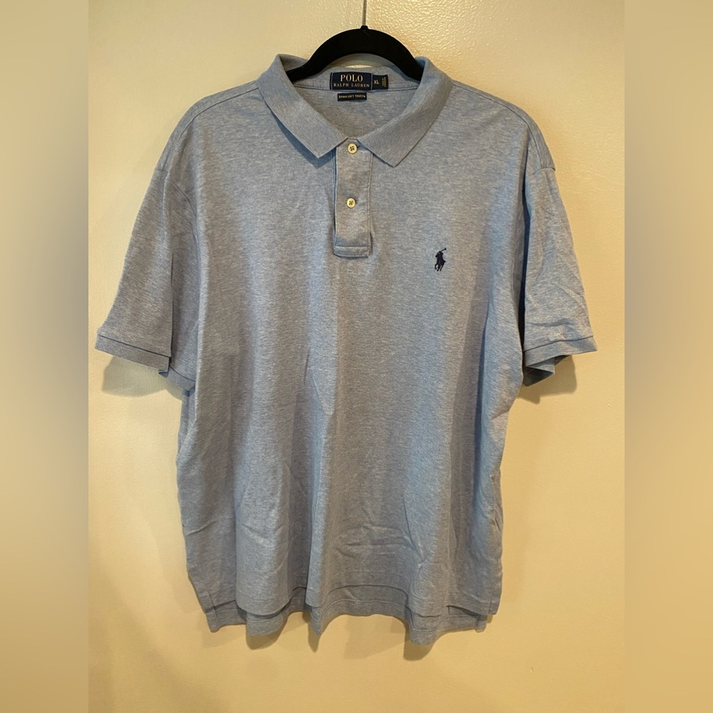 Polo Ralph Lauren Pima Soft Touch Polo Shirt Mens XL Blue Pony Logo RL Golf Prep - Picture 2 of 7